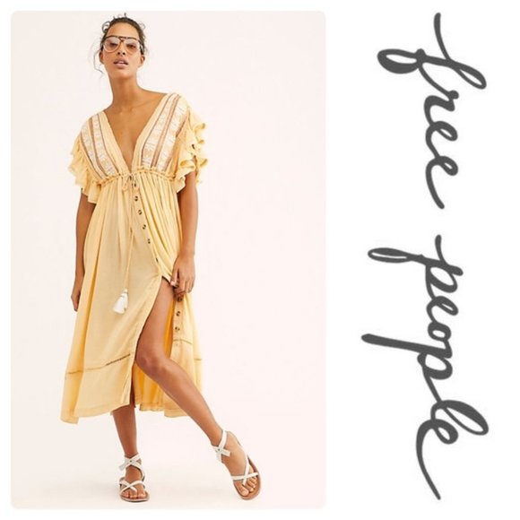 Free People Dresses & Skirts - Free People Will Wait For You Cream Boho Dress
